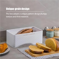 Bread Bin with Bamboo Lid used as Chopping Board for Kitchen Countertop thumbnail
