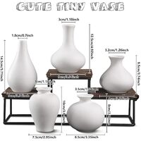 Ceramic Set of 5 White Vases for Home D�cor thumbnail