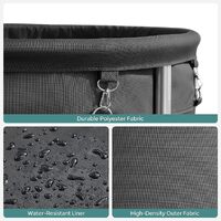 Steel Frame Laundry Basket Wheels, Black thumbnail