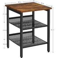 End Table Industrial Side Table Mesh Shelves thumbnail