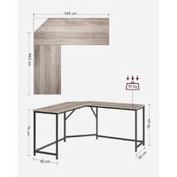 L-Shaped Computer Corner Desk Home Office thumbnail