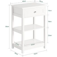 Bedside Table with Drawer Shelves thumbnail