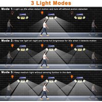 Outdoor Solar Lights with 3 Adjustable Head for Porch Garden Patio thumbnail