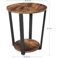Industrial Iron Frame Round Coffee Table thumbnail