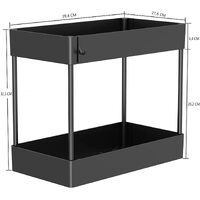 2 Tier Multi-Purpose Under Sink Organizer Shelf Storage Rack for Bathroom and Kitchen thumbnail