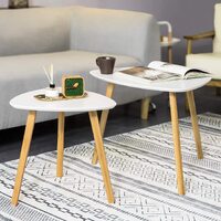 Set of 2 White Side Nesting Tables thumbnail
