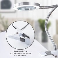Lighting LED 8X Magnifying Lamp with Metal Clamp 360&deg; Flexible Gooseneck and USB Plug Design for Tattoo, Manicure and Reading thumbnail