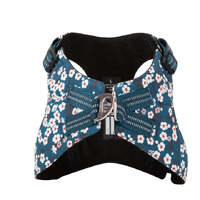 Floral Doggy Harness Saxony Blue L thumbnail
