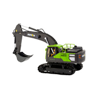1:18 Scale 13-Channel Alloy Remote Control Excavator Construction Vehicle with Lights, Sound and Steam thumbnail
