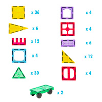 120 Pcs non-toxic STEM Educational, Durable Magnetic Tiles/Puzzle with Storage Bag thumbnail