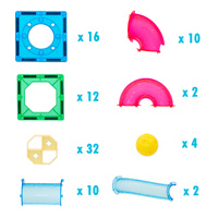 88 Pcs non-toxic STEM Educational, Durable Magnetic Tiles/Puzzle with Storage Bag thumbnail