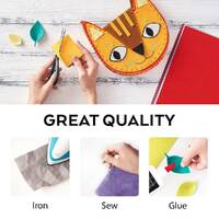 80PCS Non Woven Felt Fabric Sheets 15X15cm Mixed Color Kids Handcraft DIY Art thumbnail