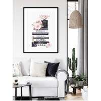 Wall Art 50cmx70cm Fashion Book Black Frame Canvas thumbnail