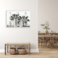 Wall Art 50cmx70cm Palm Tree White Frame Canvas thumbnail