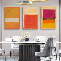 Wall Art 60cmx90cm Colourful 3 Sets By Mark Rothko Black Frame Canvas thumbnail