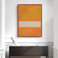 Wall Art 50cmx70cm Yellow By Mark Rothko Black Frame Canvas thumbnail