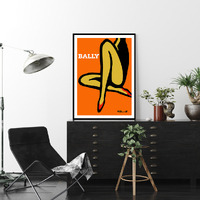 Wall Art 90cmx135cm Orange Legs Black Frame Canvas thumbnail