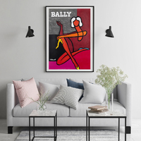 Wall Art 70cmx100cm Fashion Woman Black Frame Canvas thumbnail
