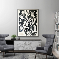 Wall Art 50cmx70cm Jazz Festival Black Frame Canvas thumbnail