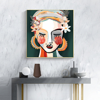 Wall Art 100cmx100cm Sophie II Gold Frame Canvas thumbnail