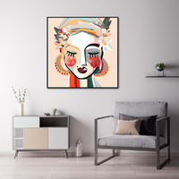 Wall Art 70cmx70cm Sophie Black Frame Canvas thumbnail