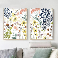 Wall Art 80cmx120cm Flower Composition 2 Sets Gold Frame Canvas thumbnail