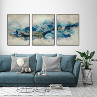 Wall Art 80cmx120cm The Universal 3 Sets Black Frame Canvas thumbnail