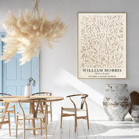 Wall Art 90cmx135cm William Morris Neutral Wood Frame Canvas thumbnail