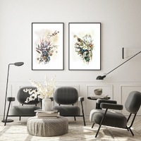 Wall Art 80cmx120cm Berries And Protea 2 Sets Black Frame Canvas thumbnail