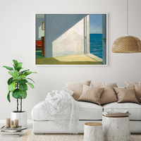 Wall Art 70cmx100cm Room By The Sea By Edward Hopper White Frame Canvas thumbnail