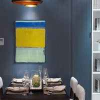 Wall Art 60cmx90cm Blue Yellow Green By Mark Rothko Black Frame Canvas thumbnail