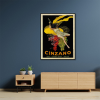 Wall Art 40cmx60cm Cinzano Black Frame Canvas thumbnail