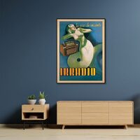 Wall Art 100cmx150cm Irradio Cinzano Black Frame Canvas thumbnail
