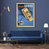 Wall Art 80cmx120cm Miscela Leone, 1950 Black Frame Canvas thumbnail