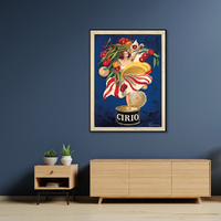Wall Art 40cmx60cm Cirio By Leonetto Cappiello Black Frame Canvas thumbnail