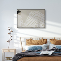 Wall Art 70cmx100cm Abstract Lady Black Frame Canvas thumbnail