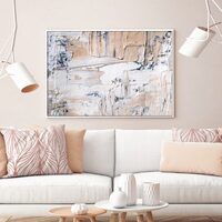 Wall Art 90cmx135cm  Modern Abstract Oil Painting Style White Frame Canvas thumbnail
