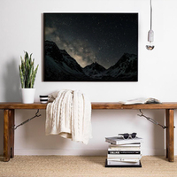 Wall Art 90cmx135cm Night Court Black Frame Canvas thumbnail