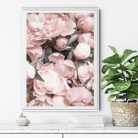 Wall Art 100cmx150cm Peony White Frame Canvas thumbnail