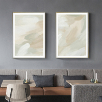 Wall Art 100cmx150cm Beige and Sage Green 2 Sets Gold Frame Canvas thumbnail