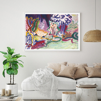 Wall Art 80cmx120cm Late Summer White Frame Canvas thumbnail
