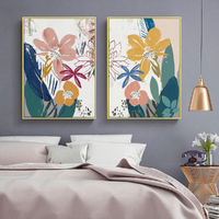 Wall Art 50cmx70cm Summer Smile 2 Sets Gold Frame Canvas thumbnail