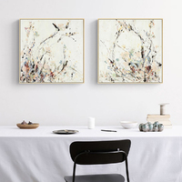 Wall Art 90cmx90cm Afternoon Walk 2 Sets Gold Frame Canvas thumbnail
