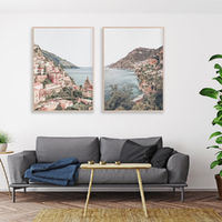 Wall Art 90cmx135cm Italy Positano 2 Sets Wood Frame Canvas thumbnail