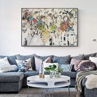 Wall Art 70cmx100cm Abstract White Dream Black Frame Canvas thumbnail