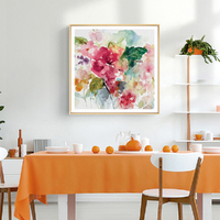 Wall Art 70cmx70cm Floral Brunch Gold Frame Canvas thumbnail