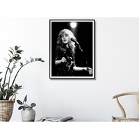 Wall Art 70cmx100cm Young Stevie Nicks in Concert Poster, Black Frame Canvas thumbnail