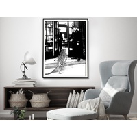 Wall Art 70cmx100cm Luxury Brand Leopard Jewelry Shop Poster, Black Frame Canvas thumbnail