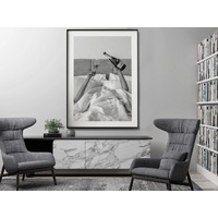 Wall Art 80cmx120cm Vintage Fashion Feminist Picture, Black Frame Canvas thumbnail