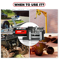 X-BULL Electric Winch 3000LBS 12V Steel Cable Wireless Remote ATV UTV 4WD BOAT 20 Units thumbnail